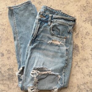 American Eagle Outfitters Women's Ripped Light Blue Jeans